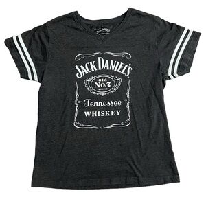 Jack Daniel’s Women’s Striped Sleeve T-Shirt, Large